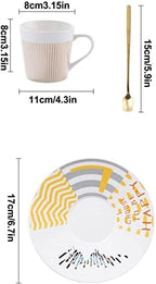 Moving Reflection Creative Coffee Cup Mirror Reflection Coffee Mug Coffee Handmade Mug Tea Ceramic Cup Shadow Mirror Saucers Coffee Mug (Color : Horse) - Image 7