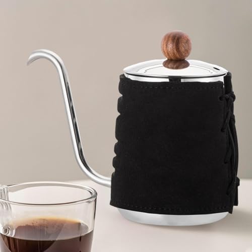 Gooseneck Coffee Kettle Pour Over Kettle Drip Pot Tea Kettle with Handleless Control and Stainless Steel Construction for and Fast Heating, Black - Image 5