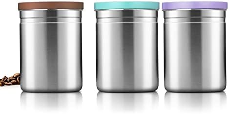 Coffee Bean Container 304 Stainless Steel Vacuum Sealed Jar Food Flower Tea Storage Jar Five Grains Coffee Bean Storage Jar for Beans, Grounds, Tea, Sugar by Unknown