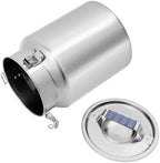 12L/3.17Gal Stainless Steel Airtight Canister Silver Round Food Storage Canisters with Airtight Lid&Locking Clamp Rice Cereal Grain Canisters Container Bucket for Rice Milk Jug Coffee Bean Storage - Image 5