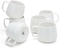 Teocera Coffee Mugs Set of 6-12oz Chip-Resistant Ceramic Cups with Ergonomic Handle | Dishwasher & Microwave Safe White Mugs | Keeps Beverage Hot, Perfect for Family Kitchen & Holiday Gifts by Teocera
