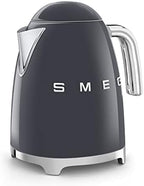 SMEG KLF03 Electric Kettle 1.7L (7 Cup), Retro Hot Water Boiler for Tea & Coffee, Fast Boiling, Auto Shut-Off, Soft Open Lid, 360° Swivel Base Countertop Kettle – Slate Grey - Image 3