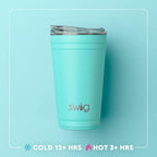 Swig Life 24oz Insulated Party Cup with EZ Slider Lid, Mermaid - Image 3