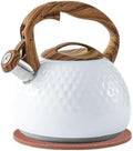 Stovetop Teapot For Home And Restaurant Tea Kettle Whistling For Stove Top Food Grade Stainless Steel Pot With Wood Handle(A) by Unknown
