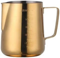 Milk Frother Cup,Coffee Jug,2pcs 350/550ml Espresso Coffee Pull Flower Milk Mugs Cup Stainless Steel Pull Flower Cup Milk Craft Latte Art Jug Pitcher Mug Cup(Gold,350ml) by Unknown