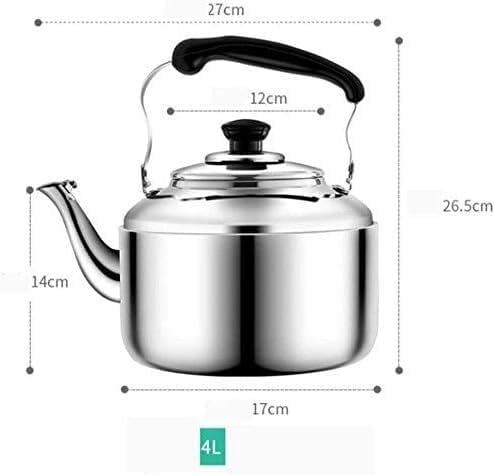 Teapot Kettle-Modern Gas Stainless Steel Whistling Tea Pot For Stovetop With Cool Grip Handle Quick Boil Kettle(5L) - Image 3