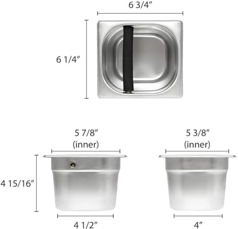 TrueCraftware- 4” Deep Commercial Grade Stainless Steel Coffee Knock Box with Rubber Knock Bar 0.6mm Thickness- Durable Barista Espresso Knock Box Perfect for Restaurant Cafes Home - Image 5