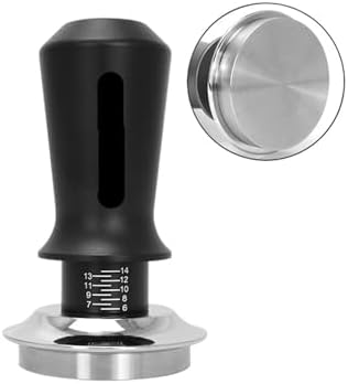 Coffee Tamper 30lb Constant Pressure Calibrated Double Spring Espresso Maker Accsesories Barista Tools(51MM Black Flat Base) by Unknown