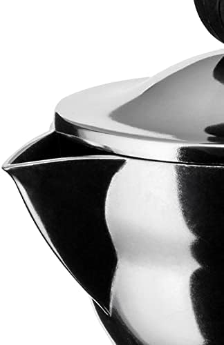 Alessi AAM33/3 - Design Espresso Coffee Maker, Aluminum and Thermoplastic Resin, 3 Cups, Black Handle - Image 3