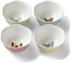 Lenox Butterfly Meadow Colors Porcelain Dessert Bowl Set for 4, (4-Piece) by Lenox