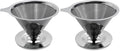 The London Sip Stainless Steel Coffee Dripper Pour Over Coffee Maker, Coffee Slow Brewing Accessories for Home, 1-4 Cup (Pack of 2) by TheLondonSip