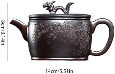 Tea Kettle Handmade Dragon and Phoenix Han Dynasty Tile Teapot Home Tea Room Tea Infuser Ceramic Tea Infuser - Image 2