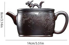 Tea Kettle Handmade Dragon and Phoenix Han Dynasty Tile Teapot Home Tea Room Tea Infuser Ceramic Tea Infuser - Image 2