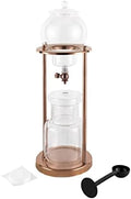 Cold Brew Coffee Maker 600ml/20.29oz Capacity, Iced Coffee Cold Brew Drip Tower in Stainless Steel and Borosilicate Glass, Ice Coffee Maker for Home, Coffee Shops, Offices(Gold) by LUOSHALIYA