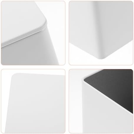 HOMSFOU 4pcs White Tinplate Airtight Storage Boxes for Tea and Coffee Beans - Image 7