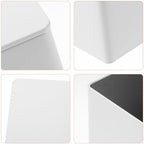 HOMSFOU 4pcs White Tinplate Airtight Storage Boxes for Tea and Coffee Beans - Image 7
