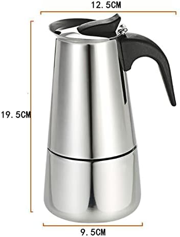Stovetop Coffee Maker, 6 Cup Stainless Steel Moka Pot Espresso Maker Coffee Pot with Electric Stove, 500W Stovetop Espresso Machine Italian Espresso Maker for Home Bar Office - Image 3