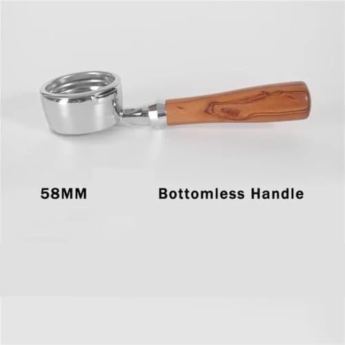 58mm Filter,Compatible With GAGGIA,Coffee Machine Bottomless Coffee Portafilter Home Espresso Solid Wood Handle Barista Tool filter basket(58mm-K) - Image 2