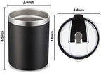 MEWAY 12 oz Lowball, Tumbler Stainless Steel Double Wall Vacuum Insulated Mug with Straw and Lid, Cleaning Brush ，Durable Powder Coated Insulated Coffee Cup for Cold & Hot Drinks (Black, 12 pack) - Image 3