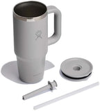 Hydro Flask Travel Tumbler with Handle, Lid and Straw - Insulated Stainless Steel in 24 Oz Tonal Birch - Image 2