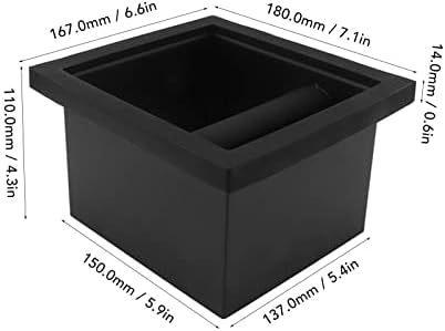 Maxmartt Knock Box Espresso, Desktop Knocking Residue Box with Rubber Bar, Square Bottomless Waste Bucket, Compact Barista Tool for Home, Café, Office - Image 7