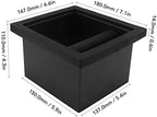 Maxmartt Knock Box Espresso, Desktop Knocking Residue Box with Rubber Bar, Square Bottomless Waste Bucket, Compact Barista Tool for Home, Café, Office - Image 7