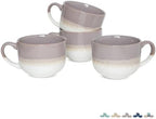 Bosmarlin Ceramic Coffee Mug Set of 4, 16 Oz, Jumbo Latte Mugs, Dishwasher and Microwave, Unique Reactive Glaze (Purple, 16 Oz) by Bosmarlin