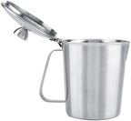 Stainless Steel Milk Frothing Pitcher with Lid and Measurement, Milk Steaming Cup for Latte and Cappuccino, Frothing Jug for Foamy Milk with Thermometer(2000ml) - Image 5