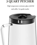 Ice Tea Maker with 2.5QT Cold Brew Coffee & Iced Tea Pitcher, Strength Selector, Reusable Filter for Lemonade, Fruit Infused Water (Black) - Image 4