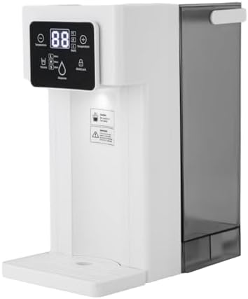 Instant Hot Water Dispenser, 110V 1500W Electric Tea Kettle with 0.8Gal Water Tank and Safety Lock, 3s Instant Heating Hot Water Dispenser with Night Light, for Home Office (White) by Unknown