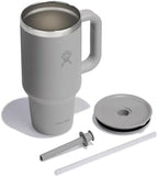 Hydro Flask Travel Tumbler with Handle, Lid and Straw - Insulated Stainless Steel in 32 Oz Tonal Birch Gray - Image 2