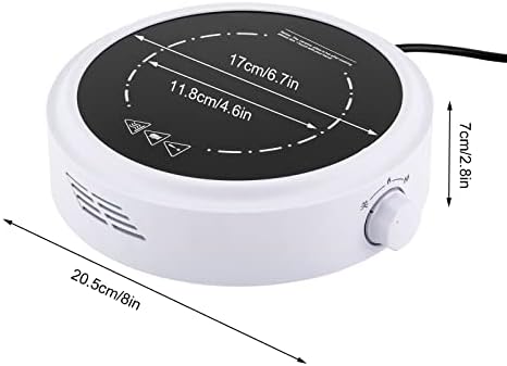 Electric Mini Stove Hot Plate, Small Hot Plate 700W Electric Ceramic Stove With Adjustable Power Levels Countertop Burners ElectricHot Plate for Boiling Water Making Tea and Coffee (White) - Image 2