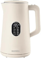 1.5L Electric Kettle Temperature Control, Cream White by QUAXWELLProducts