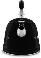 SMEG Stovetop Whistling Kettle – 50s Retro Style, 2.3 Liter (10 Cup / 2.4 Quart) Stainless Steel Tea Kettle with Iconic Design & Whistle – Premium Kitchen Statement Piece-Black - Image 3