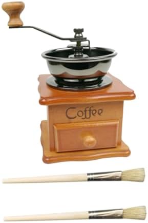 Vintage Wooden Coffee Bean Hand Crank Grinder for Kitchen Use by Healifty