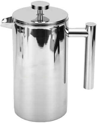 French Press Coffee Maker 1000ml Double Wall Stainless Steel - Image 6