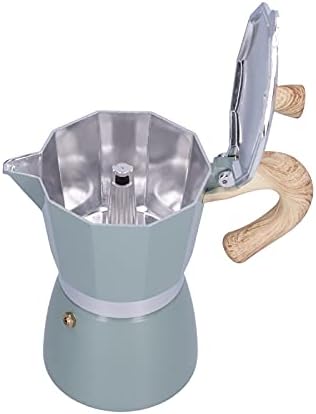 300ML Stovetop Espresso Maker Moka Pot Coffee Maker Coffee Pot Moka Maker Coffee Kettle for Gas Stove Ethanol Stove Electrothermal Furnace Home Kitchen (Lake blue) - Image 3