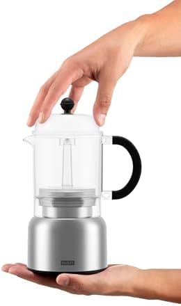Bodum 17oz Chambord Electric Espresso Coffee Maker, Plastic Carafe w/Wi-Fi Control & Programmable Timer, Polished Stainless Steel - Image 4
