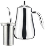 predolo Gooseneck Tea Kettle with Lid Controlled Stream Stainless Steel Pour Over Coffee Teapot with Strainer Stovetop for Kitchen, 1750ml by Unknown