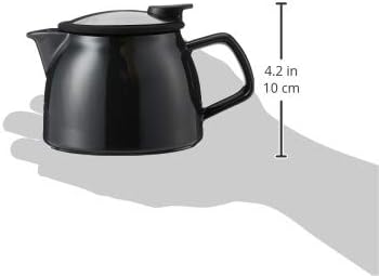 FORLIFE Bell Ceramic Teapot with Basket Infuser, 16-Ounce/470ml, Black Graphite - Image 4