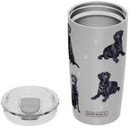 SERENGETI Labrador 20 Oz. Stainless Steel, Vacuum Insulated Tumbler with Spill Proof Lid - 3D Print - Insulated Travel mug for Hot or Cold Drinks (Labrador Black Tumbler) - Image 3