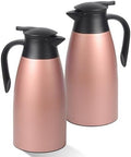 70 oz Thermal Coffee Carafe for keeping hot, Updated Carafe for hot liquid, Airpot Insulated Stainless Steel Vacuum Thermal Pot for Coffee, Hot Water,Keep Hot 12 Hours (pink+pink) by Tgvasz