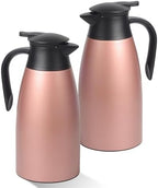 70 oz Thermal Coffee Carafe for keeping hot, Updated Carafe for hot liquid, Airpot Insulated Stainless Steel Vacuum Thermal Pot for Coffee, Hot Water,Keep Hot 12 Hours (pink+pink) by Tgvasz