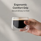 MIAMIO - Coffee Glasses/Double-Walled Glasses Set (2x6oz) - Lagoa (Clear) - Image 4