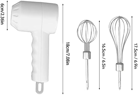 Fit Cordless Electric Hand Mixer USB Rechargable Handheld Eggbeater Electric Milk Frother with 2 Stir Sticks for Home (White), #411, WSJKASJWu4q7ghcams-11 - Image 7