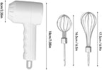 Fit Cordless Electric Hand Mixer USB Rechargable Handheld Eggbeater Electric Milk Frother with 2 Stir Sticks for Home (White), #411, WSJKASJWu4q7ghcams-11 - Image 7