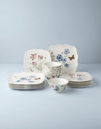 Lenox Butterfly Meadow Square Porcelain 18-Piece Dinnerware Set for 6 - Image 6