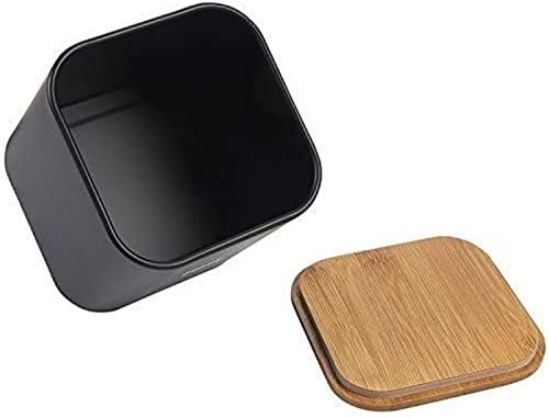 Juvale Coffee Tea Sugar Container Set - Black Iron Square, 3 Pack, 48 oz Each - Coffee Bean Storage & Sugar Storage - Countertop Kitchen Canisters with Tight Seal Lids - Image 5