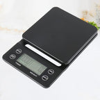 5kg Black Kitchen Coffee Scale with Timing Function and LCD - Image 3