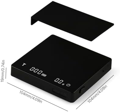 Digital Kitchen Scale, 2kg 0.1g Accurate 3 Modes Type C Rechargeable Coffee Scale with Timer and Silicone Insulation Cover (Mini) - Image 4